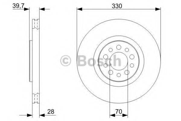 BOSCH BD1178 гальмівний диск