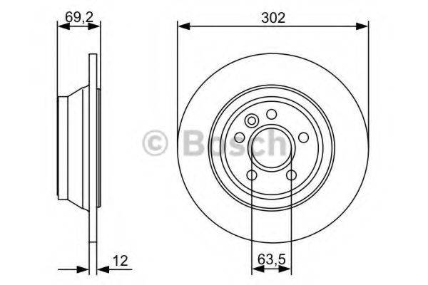 BOSCH BD1295 гальмівний диск
