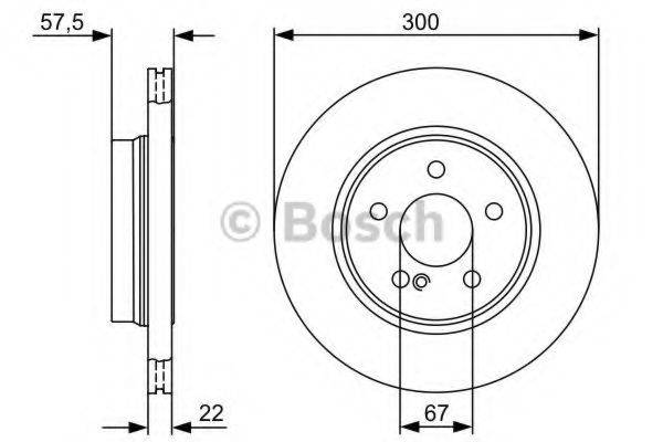 BOSCH BD1305 гальмівний диск
