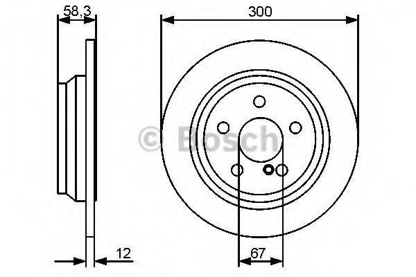 BOSCH BD1308 гальмівний диск