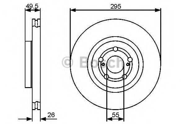 BOSCH BD1278 гальмівний диск