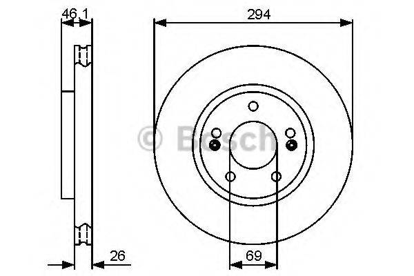 BOSCH BD1317 гальмівний диск