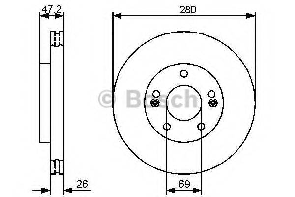BOSCH BD2113 гальмівний диск