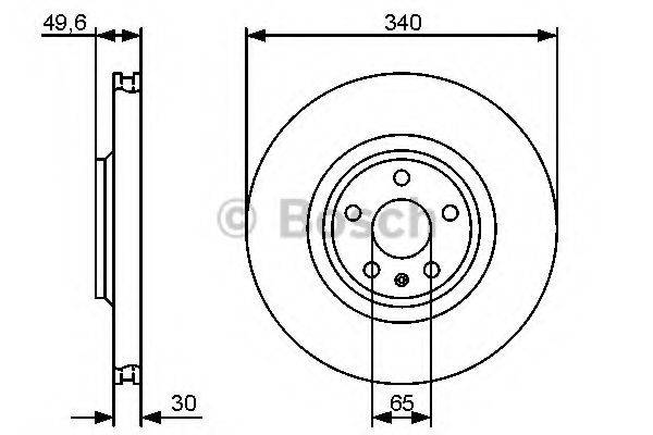 BOSCH BD1287 гальмівний диск