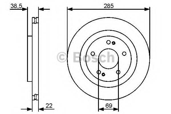 BOSCH BD1328 гальмівний диск