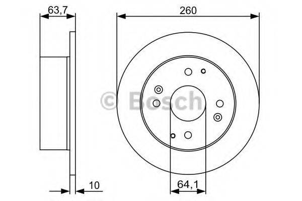 BOSCH BD1360 гальмівний диск