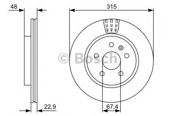 BOSCH BD1368 гальмівний диск