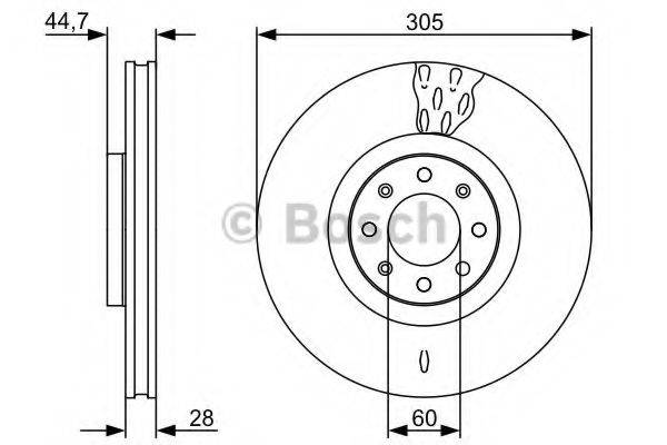 BOSCH BD1381 гальмівний диск