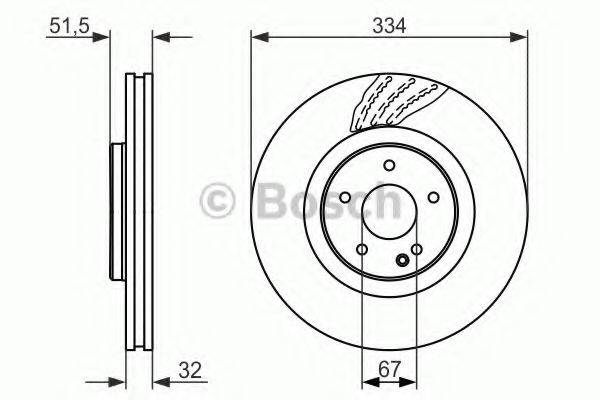 BOSCH BD1494 гальмівний диск