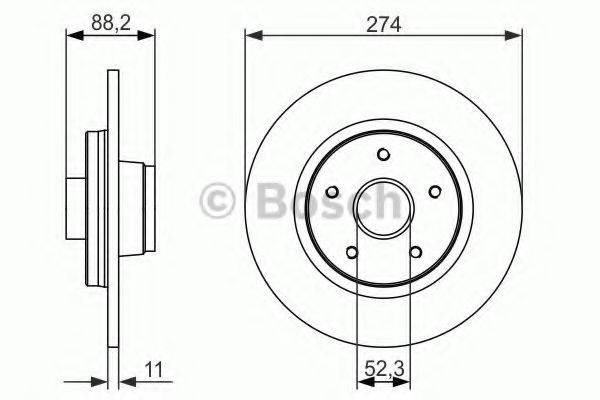 BOSCH BD1530 гальмівний диск