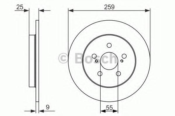 BOSCH BD1553 гальмівний диск