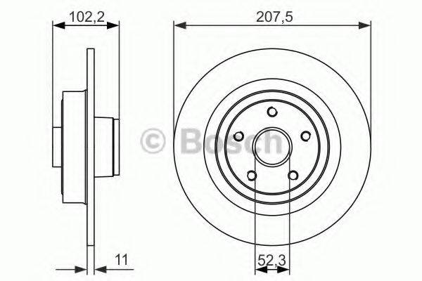 BOSCH BD1556 гальмівний диск