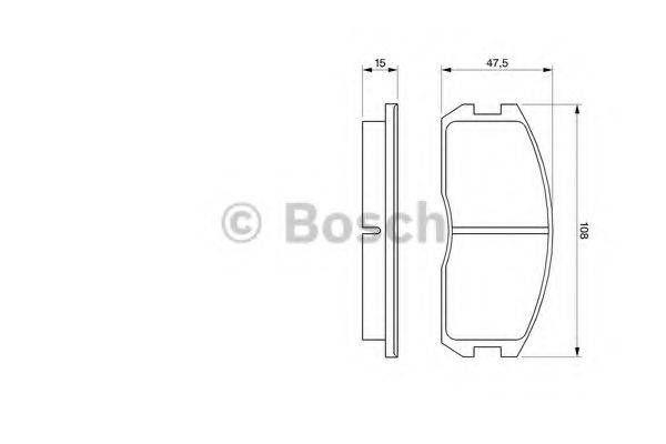 BOSCH 21 126 Комплект гальмівних колодок, дискове гальмо