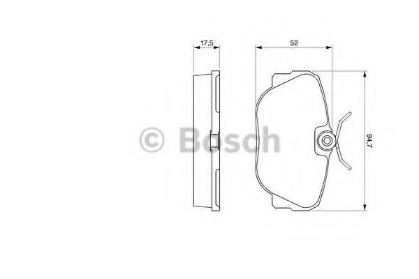 BOSCH 21 173 Комплект гальмівних колодок, дискове гальмо