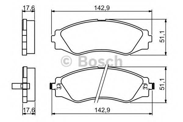 BOSCH 24062 Комплект гальмівних колодок, дискове гальмо