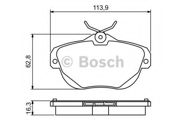 BOSCH BP1306 Комплект гальмівних колодок, дискове гальмо