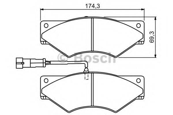 DONALDSON CVP017 Комплект гальмівних колодок, дискове гальмо
