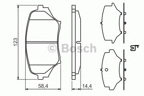 BOSCH BP1212 Комплект гальмівних колодок, дискове гальмо