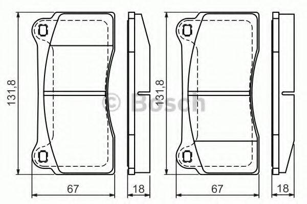 BOSCH 23293 Комплект гальмівних колодок, дискове гальмо