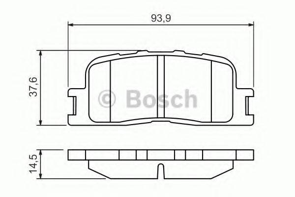 BOSCH 23702 Комплект гальмівних колодок, дискове гальмо