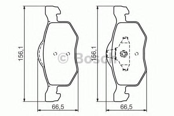 BOSCH 23787 Комплект гальмівних колодок, дискове гальмо
