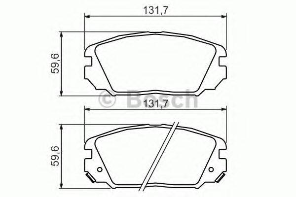 BOSCH 24618 Комплект гальмівних колодок, дискове гальмо