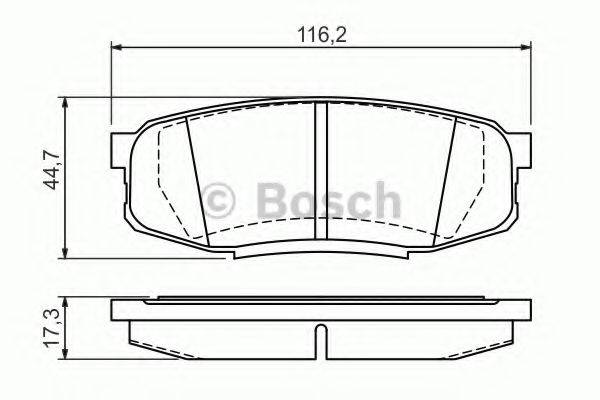 BOSCH 24653 Комплект гальмівних колодок, дискове гальмо