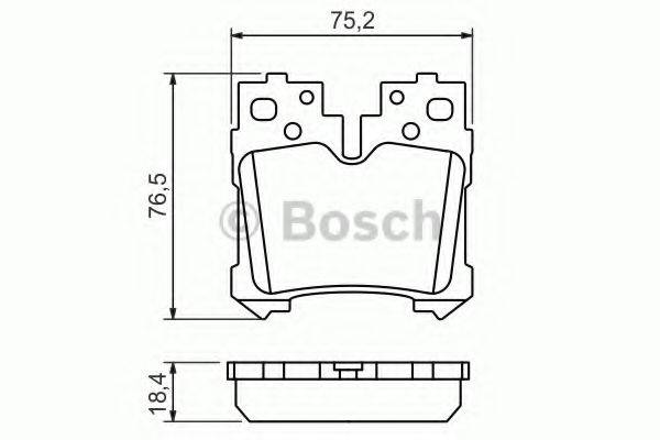 BOSCH 24244 Комплект гальмівних колодок, дискове гальмо