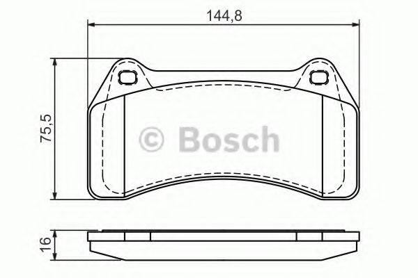 BOSCH 23853 Комплект гальмівних колодок, дискове гальмо