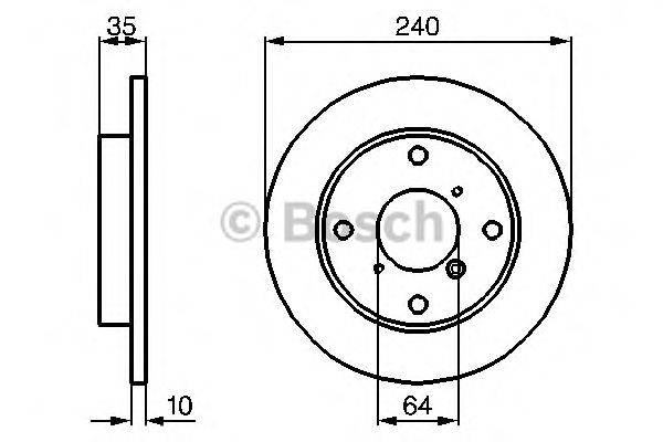 BOSCH BD1040 гальмівний диск