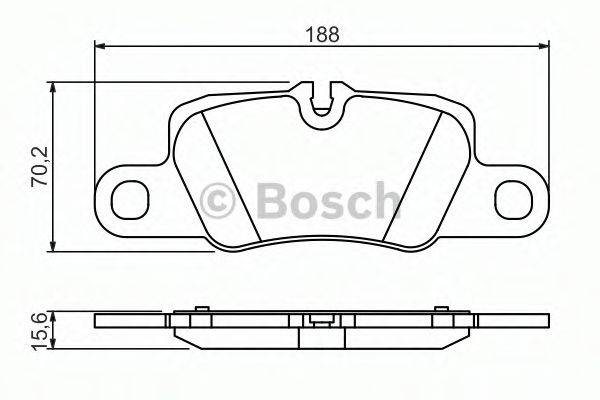 BOSCH 24554 Комплект гальмівних колодок, дискове гальмо