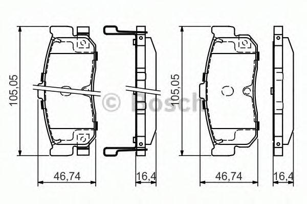 BOSCH 21715 Комплект гальмівних колодок, дискове гальмо