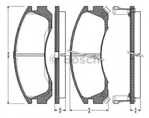 DODGE MB857987 Комплект гальмівних колодок, дискове гальмо