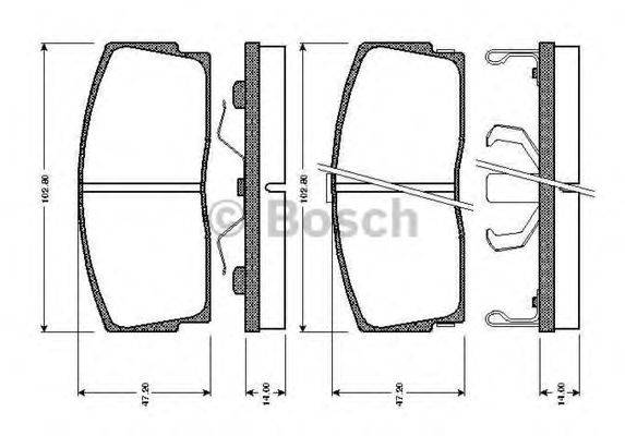 DAIHATSU 449187708 Комплект гальмівних колодок, дискове гальмо