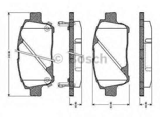 TOYOTA 446552021 Комплект гальмівних колодок, дискове гальмо
