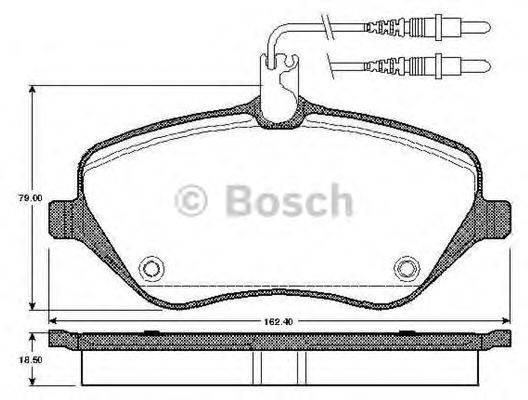 BENDIX 598662 Комплект гальмівних колодок, дискове гальмо