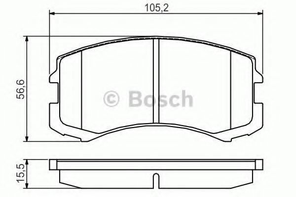 BOSCH 24291 Комплект гальмівних колодок, дискове гальмо