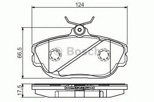 BOSCH 23637 Комплект гальмівних колодок, дискове гальмо