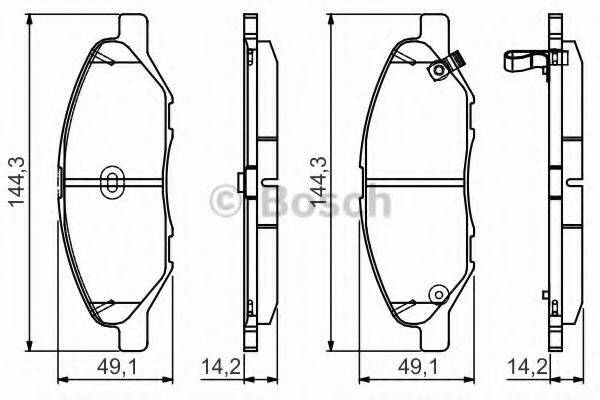 BOSCH 24682 Комплект гальмівних колодок, дискове гальмо