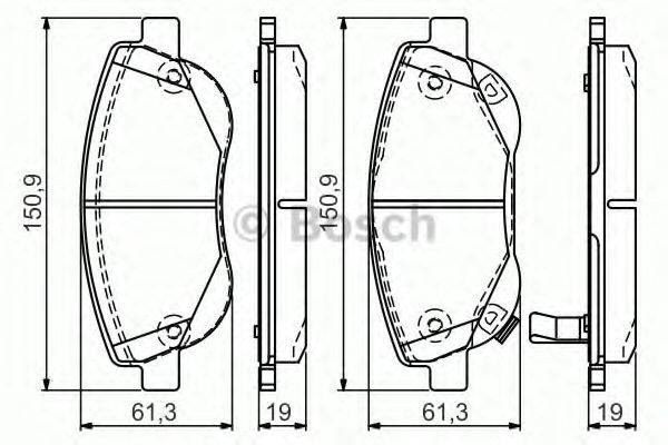 BOSCH 24946 Комплект гальмівних колодок, дискове гальмо