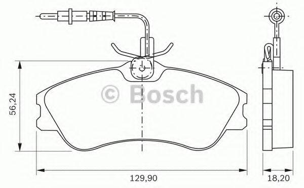 BOSCH D 1190 Комплект гальмівних колодок, дискове гальмо