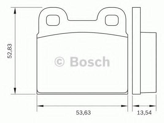 BOSCH D 0021 Комплект гальмівних колодок, дискове гальмо