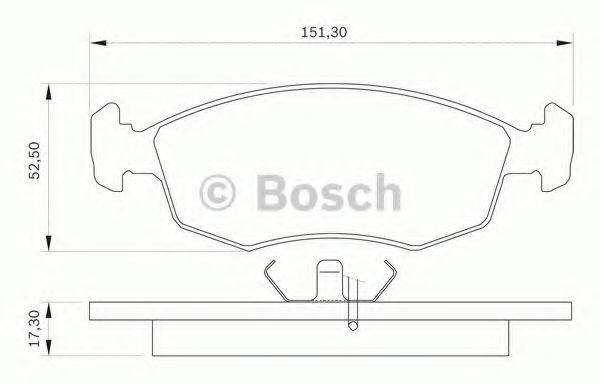 BOSCH BB 0050 Комплект гальмівних колодок, дискове гальмо