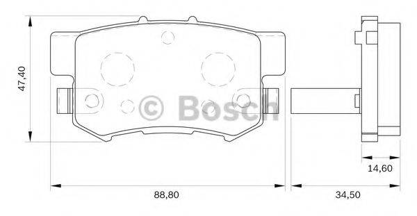 BOSCH BB 0560 Комплект гальмівних колодок, дискове гальмо