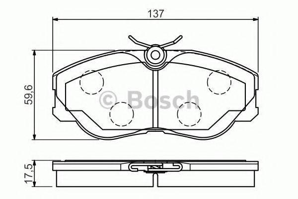 BOSCH 23376 Комплект гальмівних колодок, дискове гальмо