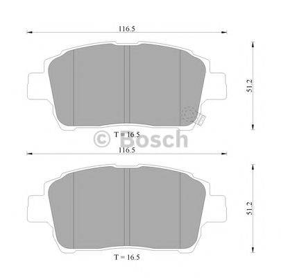 BOSCH D822 Комплект гальмівних колодок, дискове гальмо