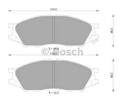 BOSCH D1193 Комплект гальмівних колодок, дискове гальмо