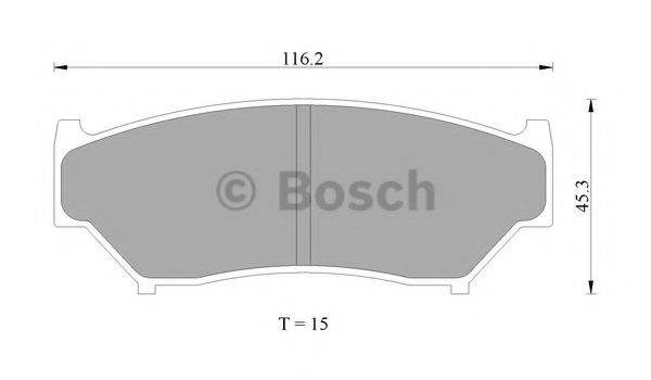 BOSCH DB1266 Комплект гальмівних колодок, дискове гальмо