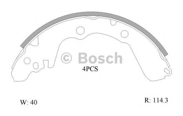 BOSCH B1713 Комплект гальмівних колодок