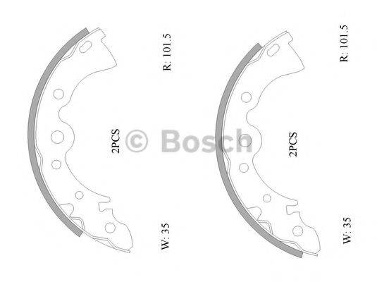 BOSCH B1598 Комплект гальмівних колодок